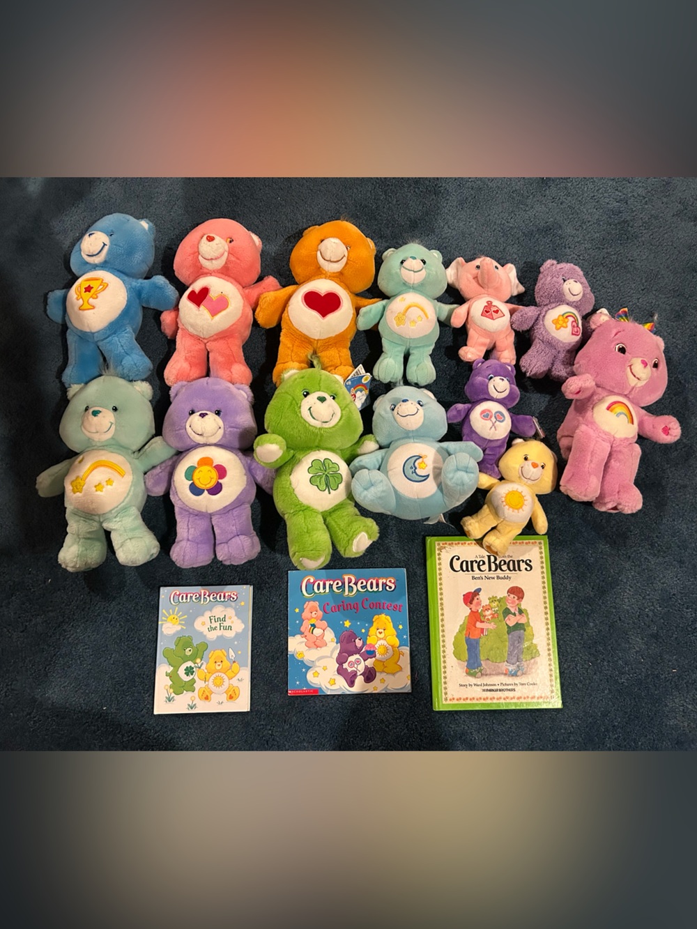 Care Bears Multicolor Plush Collection mixture of sizes vintage and modern